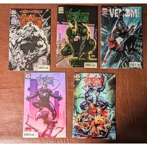 Venom Variant Comic Lot of 5 (2017–2020) Marvel, NM Range, Unread Condition